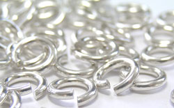  <23.1g/100> sterling silver 6.6mm diameter, 16 gauge (approx 1.3mm) open jump ring 