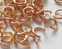  <4.3g/100> ROSE VERMEIL 3.4mm diameter, 0.7mm thick open jump ring, 1 micron plating for increased durability [vermeil is gold plated sterling silver] 