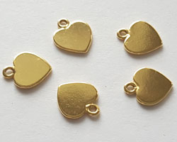  <35.88g/100> vermeil, 9mm x 8mm x 0.8mm heart tag, ring at top has 0.9mm hole [vermeil is gold plated sterling silver] 