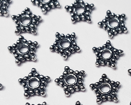  sterling silver 5mm star spacer 