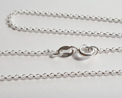 --CLEARANCE-- sterling silver, stamped 925, 22 inch long with 1.8mm rolo links pendant chain