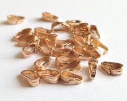  ROSE VERMEIL, stamped 925,  6mm slip-on bail [vermeil is gold plated sterling silver] 