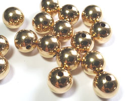  --CLEARANCE--  gold filled [14/20]10mm round bead, 2mm hole 