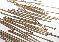  14k gold filled (14/20), 22 gauge (approx 0.6mm thick), 1.5mm ball ended 38mm headpin 