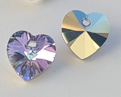  swarovski 6228 10mm vitrail light heart pendant 