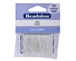  --CLEARANCE--  2 meters of silver plated 4mm curb chain - one continuous length - if multiple lengths purchased, this chain is pre-cut so will arrive in individual 2m lengths 