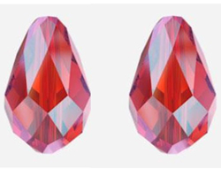  swarovski 5500 9mm x 6mm light siam shimmer 2x drop bead 