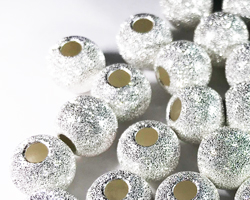  sterling silver 10mm laser cut round bead, 3.4mm hole 