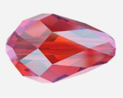  swarovski 5500 9mm x 6mm siam drop bead 