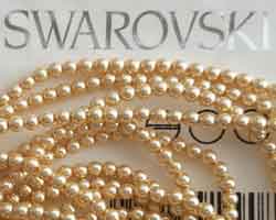  swarovski 5810 gold 3mm pearl bead (200ps) 