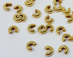  vermeil, heavy weight, very sturdy indeed, 4.25mm crimp cover, 2 micron plated for outstanding durability [vermeil is gold plated sterling silver] 