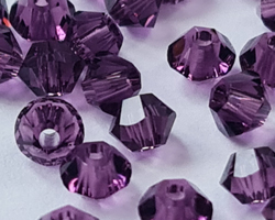  swarovski 5328 3mm amethyst bicone bead 