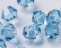  swarovski 5328 3mm aquamarine bicone bead 