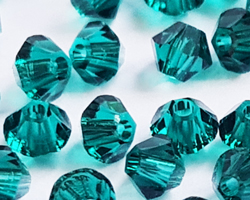  swarovski 5328 3mm blue zircon bicone bead 