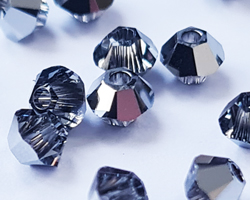  swarovski 5328 3mm crystal light chrome bicone bead 