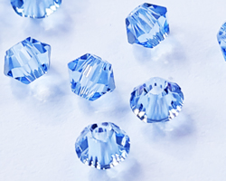  swarovski 5328 3mm light sapphire bicone bead 