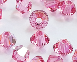  swarovski 5328 3mm rose ab bicone bead 