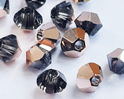  swarovski 5328 3mm crystal rose gold bicone bead 