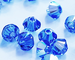  swarovski 5328 3mm sapphire ab bicone bead 