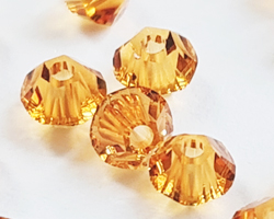  swarovski 5328 3mm topaz bicone bead 
