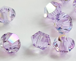  swarovski 5328 3mm violet ab bicone bead 