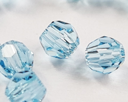  swarovski 5000 3mm aquamarine round bead 