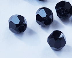  swarovski 5000 3mm jet round bead 