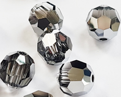  swarovski 5000 6mm light chrome round bead 