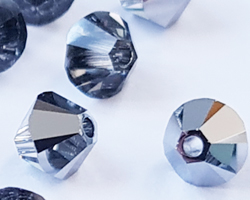  swarovski 5328 4mm light chrome bicone bead 