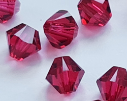 swarovski 5328 4mm scarlet bicone bead 