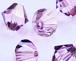  swarovski 5328 crystal antique pink 6mm bicone bead 