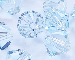  swarovski 5328 light azure 6mm bicone bead 