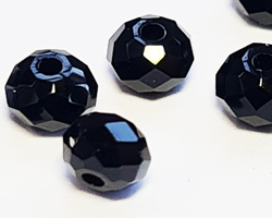  swarovski 5040 4mm jet multi faceted rondelle bead 