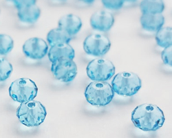  swarovski 5040 4mm aquamarine multi faceted rondelle bead 