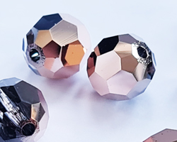  swarovski 5000 6mm crystal rose gold round bead 