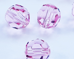  swarovski 5000 6mm light rose round bead 