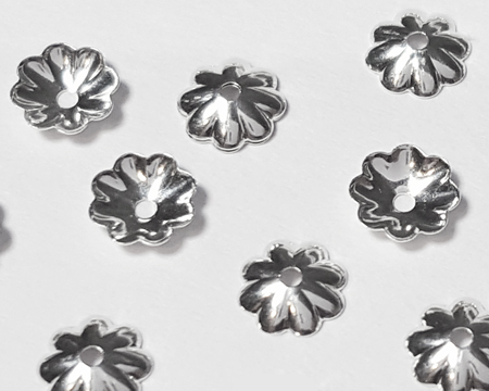  sterling silver 5mm small daisy beadcap, hole is 0.8mm 