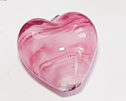  venetian murano glass 10mm incalmo rubino heart bead *** QUANTITY IN STOCK =15 *** 