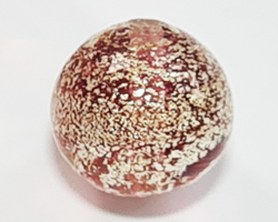 venetian murano rubino glass with white gold foil 12mm ca'd'oro round bead *** QUANTITY IN STOCK = 20*** 