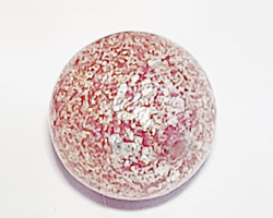  venetian murano rubino pink glass with white gold splashes 14mm Ca'd'oro round bead *** QUANTITY IN STOCK = 16 *** 