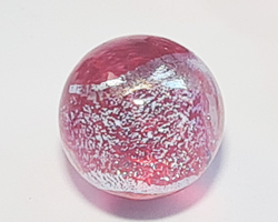  venetian murano rubino glass with silver foil 12mm dichroic round bead *** QUANTITY IN STOCK = 21  *** 