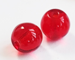  venetian ruby red glass 6mm round bead *** QUANTITY IN STOCK = 733** 