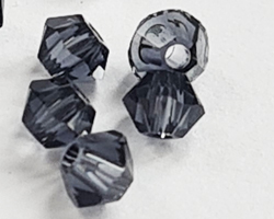  swarovski 5328 3mm graphite bicone bead 