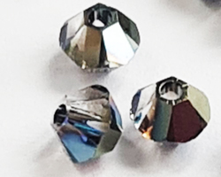  swarovski 5328 3mm crystal heliotrope bicone bead 