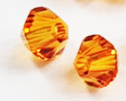  swarovski 5328 3mm tangerine bicone bead 
