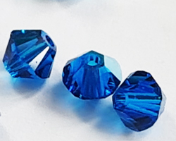  swarovski 5328 4mm capri blue ab bicone beads 