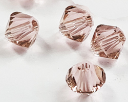  swarovski 5328 4mm vintage rose bicone bead 