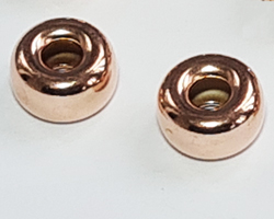  <45.5g/100> ROSE VERMEIL 7mm x 4mm rondelle bead, 2.5mm hole, 1 micron plating for increased durability [vermeil is gold plated sterling silver] 