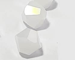  swarovski 5328 4mm white alabaster bicone bead 