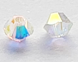  swarovski 5328 3mm crystal ab 2x bicone bead 